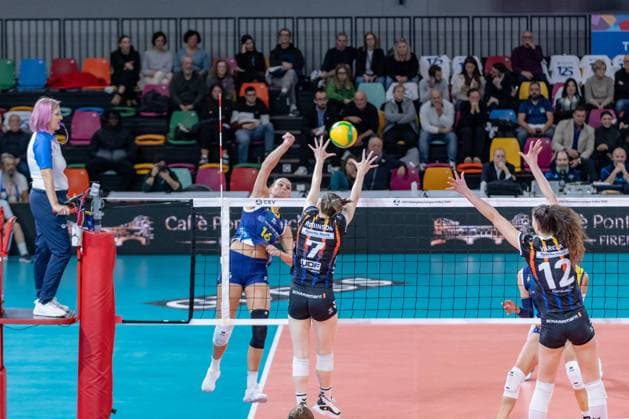 VOLLEY - Champions League Women - Savino del Bene Scandicci vs Allianz MTV Stuttgart Indy Baijens (Savino Del Bene Scandicci) during Savino del Bene Scandicci vs Allianz MTV Stuttgart, CEV Champions League Women volleyball match in Firenze , Italy, December 11 2024 Firenze Italy  Copyright: xIPAxSport ABACAx