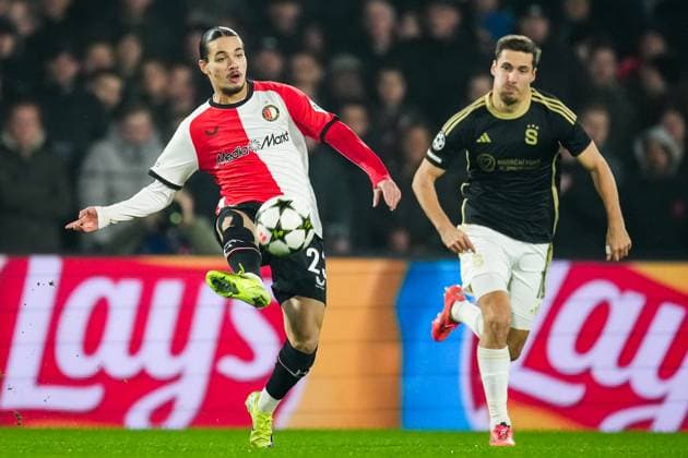 UEFA Champions League: Feyenoord v AC Sparta Praha Rotterdam - Anis Hadj Moussa of Feyenoord during the sixth round of new format of the Champions League 2024 2025. The match is set between Feyenoord and AC Sparta Praha at Stadion Feijenoord De Kuip on 11 December 2024 in Rotterdam, The Netherlands. Copyright: xTomxBodex