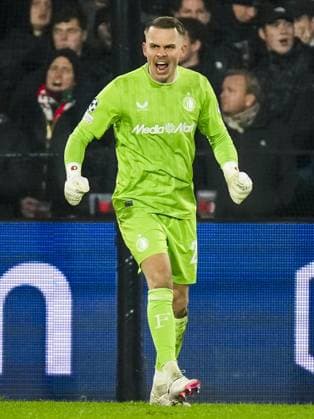 UEFA Champions League: Feyenoord v AC Sparta Praha Rotterdam - Feyenoord keeper Timon Wellenreuther during the sixth round of new format of the Champions League 2024 2025. The match is set between Feyenoord and AC Sparta Praha at Stadion Feijenoord De Kuip on 11 December 2024 in Rotterdam, The Netherlands. Copyright: xYannickxVerhoevenx