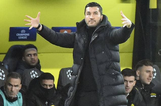 11.12.2024, xhbx, Fussball UEFA Champions League, Borussia Dortmund - FC Barcelona, Barca emspor, v.l. Trainer Nuri Sahin (Borussia Dortmund) (DFL DFB REGULATIONS PROHIBIT ANY USE OF PHOTOGRAPHS as IMAGE SEQUENCES and or QUASI-VIDEO) Dortmund