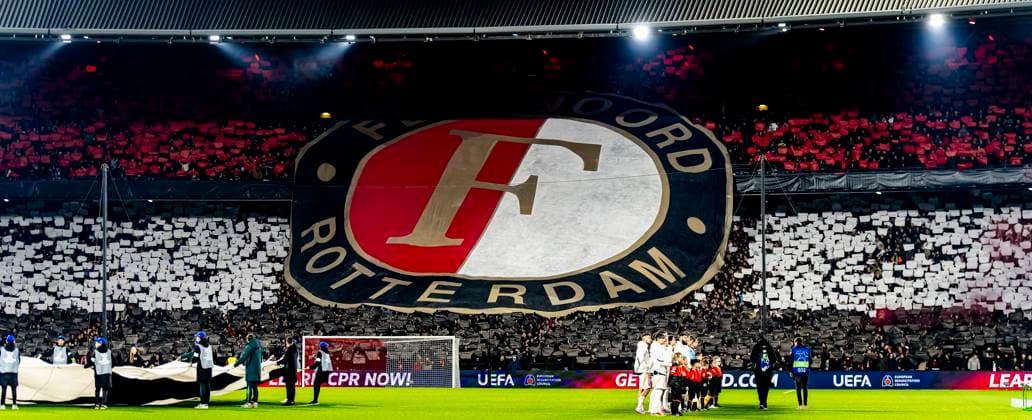 Atmosphere in the stadium during the match Feyenoord - Sparta Praha at the Stadium De Kuip for the Champions League - League phase - Matchday 6 season 2024-2025 in ROTTERDAM, Netherlands on 11 december 2024, (photo by Marcel van Dorst EYE4images DeFodi Images) Defodi-746_203639