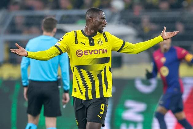 11.12.2024, UEFA Champions League, Borussia Dortmund - FC Barcelona, Barca 8. Spieltag, Signal Iduna Park, Saison 2024 2025: Serhou Guirassy (BVB 9) gestikulierend Nordrhein-Westfalen Deutschland