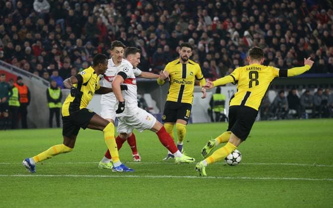 11.12.2024, Deutschland, Stuttgart, Fußball Champions League, VfB Stuttgart vs. Young Boys Bern, Ermedin Demirovic VfB )