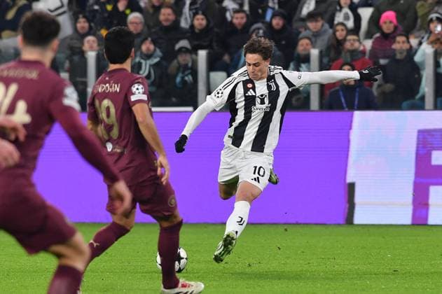 Foto IPP Massimo Rana Torino 11-12-2024 Calcio Champions League 2024 2025 Juventus-Manchester City nella foto kenan yildiz Italy Photo Press - World Copyright italy ITALY  Copyright: xR4924_italyphotopressx