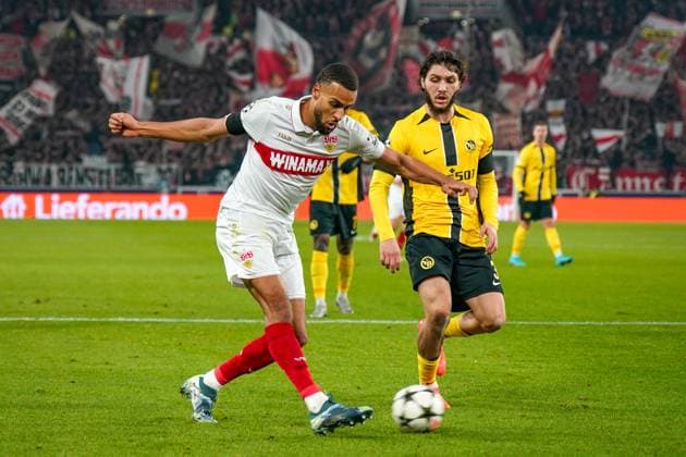 Fussball UEFA Champions League 2024 2025, 6. Spieltag - VfB Stuttgart vs. BSC Young Boys Bern YB - Stuttgart Arena: Josha Vagnoman (VfB Stuttgart, 04) Copyright: xJOERANxSTEINSIEKx