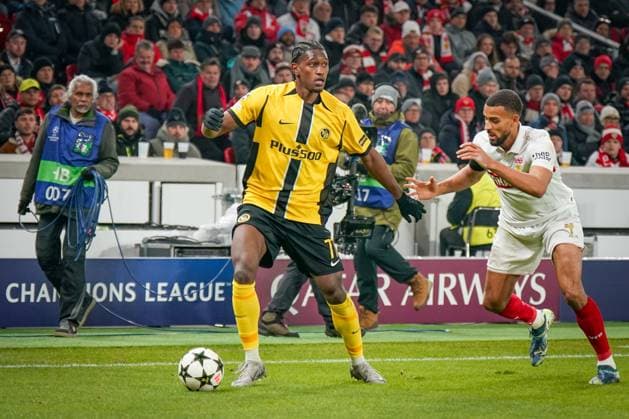 Fussball UEFA Champions League 2024 2025, 6. Spieltag - VfB Stuttgart vs. BSC Young Boys Bern YB - Stuttgart Arena: Joel Monteiro (BSC Young Boys, 77) Copyright: xJOERANxSTEINSIEKx