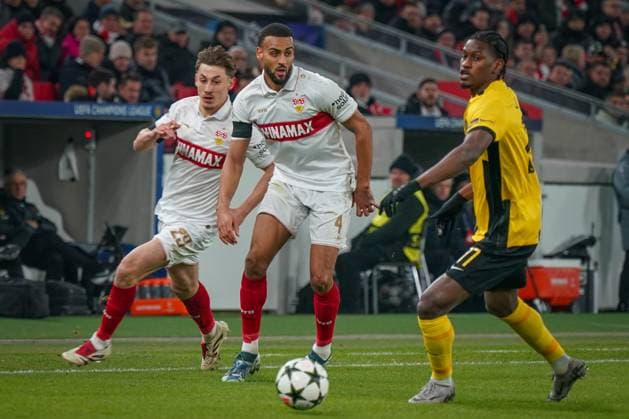 Fussball UEFA Champions League 2024 2025, 6. Spieltag - VfB Stuttgart vs. BSC Young Boys Bern YB - Stuttgart Arena: Josha Vagnoman (VfB Stuttgart, 04) Copyright: xJOERANxSTEINSIEKx