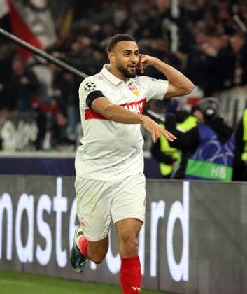 11.12.24 VfB Stuttgart - Young Boys Bern Deutschland, Stuttgart, 11.12.2024, Fussball, UEFA Champions League, VfB Stuttgart - Young Boys Bern: Josha Vagnoman (VfB Stuttgart); Jubel Tor 4:1 Vagnoman.