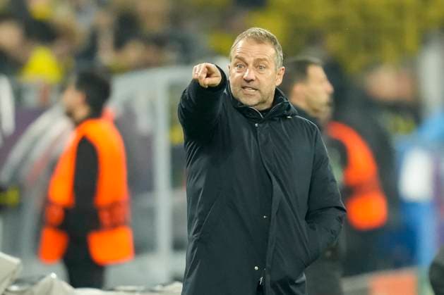 Trainer Hansi Flick FC Barcelona, Barca gestures during the UEFA Champions League 2024 25 League Phase MD6 match between Borussia Dortmund and FC Barcelona at Signal Iduna Park on December 11, 2024 in Dortmund, Germany. (Photo by Alex Gottschalk DeFodi Images) Defodi-001_BVBFCB20241211_204