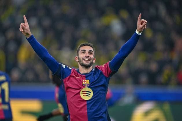 Bilder des Jahres 2024, Sport 12 Dezember Sport Themen der Woche KW50 11.12.2024, Fussball, Champions League, 6. Spieltag, Saison 2024 2025, Borussia Dortmund - FC Barcelona, Barca Ferran Torres (FC Barcelona) freut sich über das Tor zum 2:1. xRHR-FOTO TKx *** 11 12 2024, Football, Champions League, Matchday 6, Season 2024 2025, Borussia Dortmund FC Barcelona, Ferran Torres FC Barcelona celebrates the goal for 2 1 xRHR PHOTO TKx Copyright: RHR-FOTOx RHR-FOTO TK