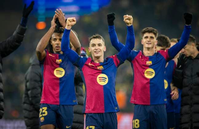 Dortmund, Germany. 11th Dec 2024. Final jubilation: Marc Casado (Barca) Borussia Dortmund - FC Barcelona, Barca 11.12.2024