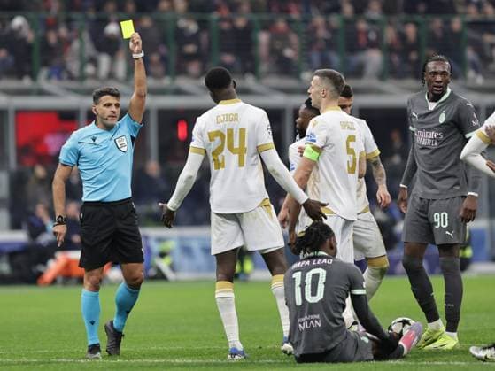 Milan v Stella Rossa Belgrado - Champions League 2024-2025 Match-Stadio Giuseppe Meazza-December 11, 2024 Nasser Djiga participates in the Champions League 2024-2025 match between Milan and Stella Rossa Belgrado in Milano, Italy, on December 11, 2024 Milano ITA Italy  Copyright: xLorisxRosellix originalFilename:roselli-milanvst241211_np2VW.jpg