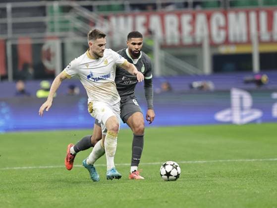 AC Milan v FK Crvena Zvezda - UEFA Champions League 2024 25 League Phase MD6 Timi Max Elsnik participates in the Champions League 2024-2025 match between Milan and Stella Rossa Belgrado in Milano, Italy, on December 11, 2024. Milano ITA Italy  Copyright: xLorisxRosellix originalFilename:roselli-milanvst241211_npD0N.jpg