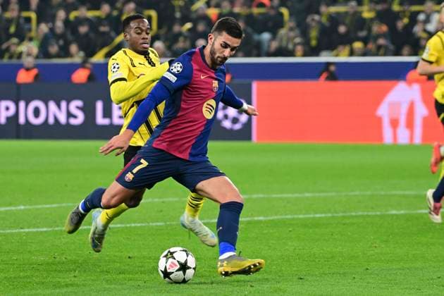 Tor zum 2:3 durch Ferran Torres 7 FC Barcelona, Barca , Borussia Dortmund vs. FC Barcelona , Fussball, Champions League, 6. Spieltag, 11.12.2024 Dortmund Nordrhein-Westfalen Deutschland