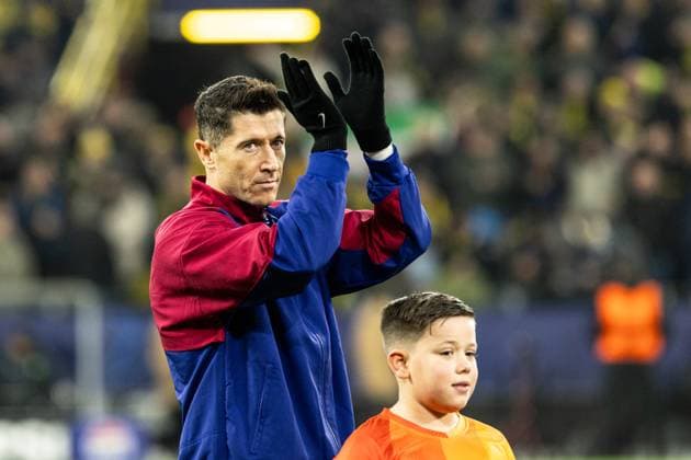UEFA Champions League: Borussia Dortmund - Barcelona; 11.12.2024 Robert Lewandowski (Barcelona, 9) UEFA Champions League: Borussia Dortmund - Barcelona; Signal Iduna Park, Dortmund; 11.12.2024 Copyright: xBEAUTIFULxSPORTS Buriakovx