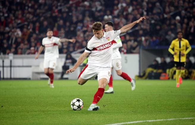 11.12.24 VfB Stuttgart - Young Boys Bern Deutschland, Stuttgart, 11.12.2024, Fussball, UEFA Champions League, VfB Stuttgart - Young Boys Bern: Yannik Keitel (VfB Stuttgart); Tor 5:1 Keitel.
