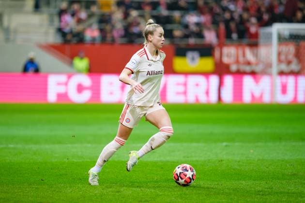 Giulia Gwinn (7, FC Bayern München) beim Spiel FC Bayern München v Juventus Turin, Fußball, UEFA Women s Champions League 2024 2025, 5.Spieltag am 12.12.2024 in München, FC Bayern Campus. DFL and DFB regulations prohibit any use of photographs as image sequences and or quasi-video. Bayern Deutschland