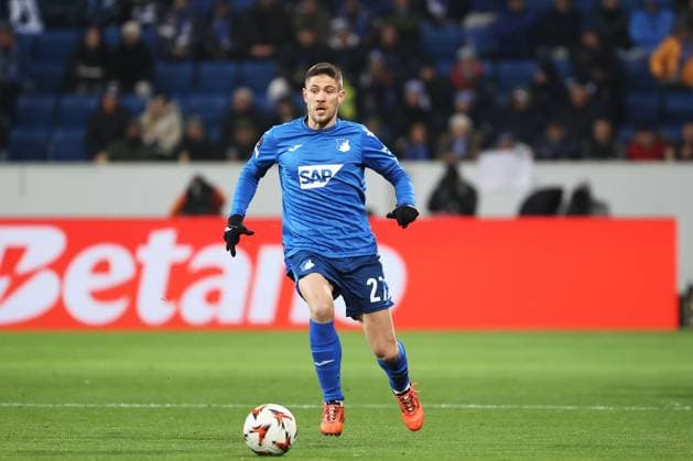 12.12.2024, xtvx, Fussball UEFA Europa League, TSG 1899 Hoffenheim - FCSB Bukarest emspor, v.l. Andrej Kramaric (TSG 1899 Hoffenheim) Freisteller, runs with the ball (DFL DFB REGULATIONS PROHIBIT ANY USE OF PHOTOGRAPHS as IMAGE SEQUENCES and or QUASI-VIDEO) Sinsheim