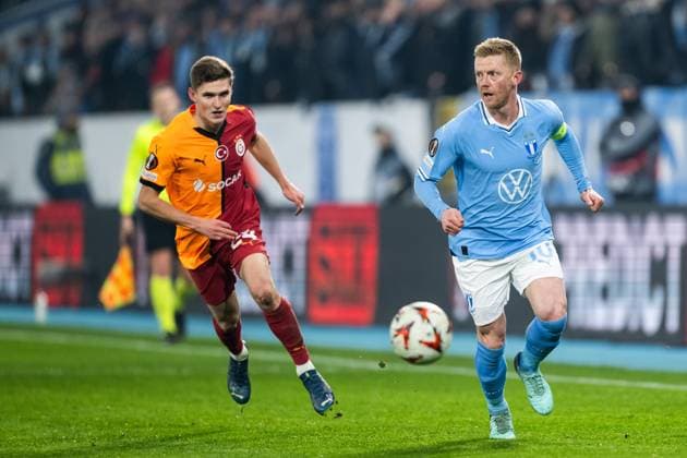 241212 Anders Christiansen of Malmö FF during the UEFA Europa League football match between Malmö FF and Galatasaray on December 12, 2024 in Malmö. Photo: Petter Arvidson BILDBYRAN kod PA PA0940 fotboll football soccer fotball uefa europa league europa league malmö ff galatasaray bbeng Copyright: PETTERxARVIDSON BB241212PA061