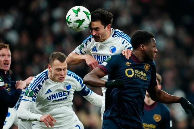 The UEFA Conference League match between FC Copenhagen and Hearts (Heart of Midlothian FC) at Parken in Copenhagen on Thursday, December 12, 2024. (Photo: Mads Claus Rasmussen Scanpix 2024) , Copenhagen Denmark Copyright: MadsxClausxRasmussenx spdk20241212-195701-L