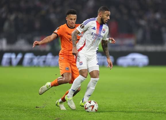 12.12.2024, Fussball UEFA Europa League, Olympique Lyon - Eintracht Frankfurt, emonline, emspor, v.l., Tuta Lucas Silva Melo (Eintracht Frankfurt), Corentin Tolisso (Olympique Lyon) DFL DFB REGULATIONS PROHIBIT ANY USE OF PHOTOGRAPHS AS IMAGE SEQUENCES AND OR QUASI-VIDEO. xdcx Copyright: HMBxMedia Claus