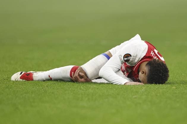 AMSTERDAM - Devyne Rensch of Ajax balks during the UEFA Europa League match between AFC Ajax Amsterdam and SS Lazio Roma at the Johan Cruijff ArenA on Dec. 12, 2024 in Amsterdam, Netherlands. ANP Hollandse Hoogte MAURICE VAN STEEN UEFA Europa League 2024 25 League Phase MD6 2024 25 xVIxANPxSportx xMauricexvanxSteenxIVx 515560212 originalFilename: 515560212.jpg