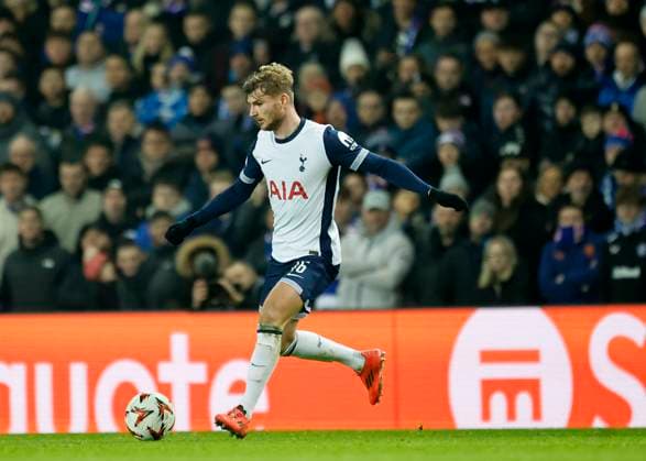 Rangers v Tottenham Hotspur UEFA Europa League Timo Werner of Tottenham Hotspur on the ball during the UEFA Europa League match at Ibrox Stadium, Glasgow UK Newspapers OUT Copyright: xFredxPalmerx FIL-21078-0097