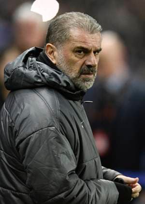 Glasgow, Scotland, 12th December 2024. Manager of Tottenham Hotspur Ange Postecoglou during the UEFA Europa League match at Ibrox Stadium, Glasgow. Picture credit should read: Neil Hanna Sportimage EDITORIAL USE ONLY. No use with unauthorised audio, video, data, fixture lists, club league logos or live services. Online in-match use limited to 120 images, no video emulation. No use in betting, games or single club league player publications. SPI-3523-0058