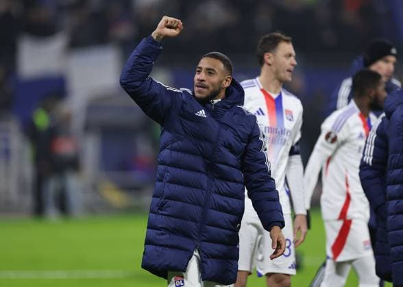 12.12.2024, Fussball UEFA Europa League, Olympique Lyon - Eintracht Frankfurt, emonline, emspor, v.l., Corentin Tolisso (Olympique Lyon) jubelnd bejubelt jubelt jubeln DFL DFB REGULATIONS PROHIBIT ANY USE OF PHOTOGRAPHS AS IMAGE SEQUENCES AND OR QUASI-VIDEO. xdcx Copyright: HMBxMedia Claus