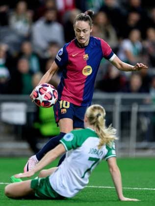 241212 Caroline Graham Hansen of Barcelona during the UEFA Women s Champions League football match between Hammarby and Barcelona on December 12, 2024 in Stockholm. Photo: Jesper Zerman BILDBYRAN kod JZ JZ0598 fotboll football soccer fotball uefa womens champions league hammarby barcelona dam bbeng Copyright: JESPERxZERMAN BB241212JZ111