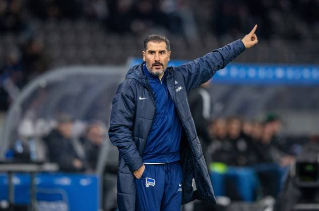 Fussball, Herren, Saison 2024 2025, 2. Bundesliga (16. Spieltag), Hertha BSC - SC Preußen Münster, Trainer Cristian Fiel (Hertha BSC), 13.12. 2024,
