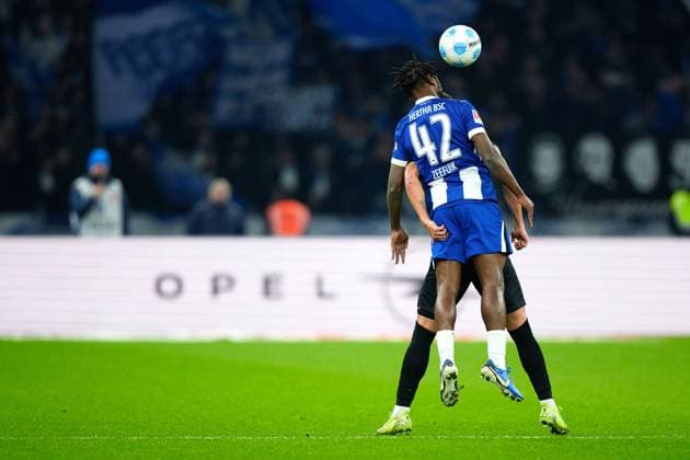 Deyovaisio Zeefuik (Hertha BSC, 42), GER, Hertha BSC vs. SC Preussen Muenster, Fussball Herren, 2. Bundesliga, Saison 2024 2025, 16. Spieltag, 13.12.2024. (DFL REGULATIONS PROHIBIT ANY USE OF PHOTOGRAPHS AS IMAGE SEQUENCES AND OR QUASI - VIDEO). GER, Hertha BSC vs. SC Preussen Muenster, Fussball Herren, 2. Bundesliga, Saison 2024 2025, 16. Spieltag, 13.12.2024. Berlin