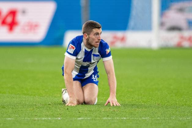 Fussball, Herren, Saison 2024 2025, 2. Bundesliga (16. Spieltag), Hertha BSC - SC Preußen Münster, Jonjoe Kenny (Hertha BSC), 13.12. 2024,