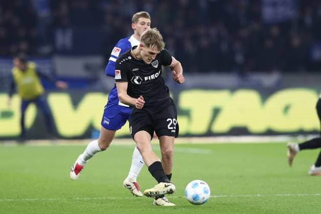 13.12.2024, xtgx, Fussball 2. Bundesliga, Hertha BSC Berlin - SC Preussen Muenster emspor, v.l. Lukas Frenkert (Münster, 29) (DFL DFB REGULATIONS PROHIBIT ANY USE OF PHOTOGRAPHS as IMAGE SEQUENCES and or QUASI-VIDEO) Berlin