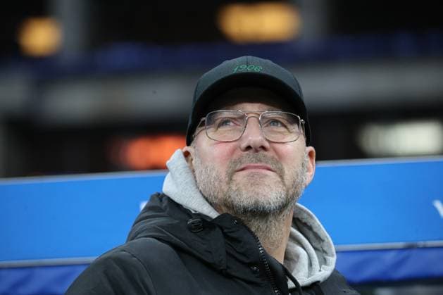 13.12.2024, xtgx, Fussball 2. Bundesliga, Hertha BSC Berlin - SC Preussen Muenster emspor, v.l. Sascha Hildmann (Münster, Trainer) Portrait, Portraet, Einzelbild (DFL DFB REGULATIONS PROHIBIT ANY USE OF PHOTOGRAPHS as IMAGE SEQUENCES and or QUASI-VIDEO) Berlin