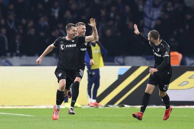 13.12.2024, xtgx, Fussball 2. Bundesliga, Hertha BSC Berlin - SC Preussen Muenster emspor, v.l. Torge Paetow (Münster, 16) Jubel, Torjubel, jubelt ueber das Tor, celebrate the goal, celebration (DFL DFB REGULATIONS PROHIBIT ANY USE OF PHOTOGRAPHS as IMAGE SEQUENCES and or QUASI-VIDEO) Berlin