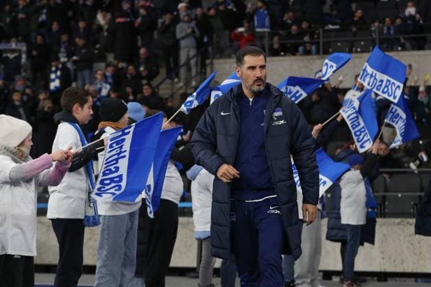 13.12.2024, xtgx, Fussball 2. Bundesliga, Hertha BSC Berlin - SC Preussen Muenster emspor, v.l. Cristian Fiel (Hertha, Trainer) (DFL DFB REGULATIONS PROHIBIT ANY USE OF PHOTOGRAPHS as IMAGE SEQUENCES and or QUASI-VIDEO) Berlin