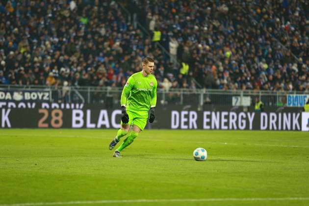 14.12.2024, xmohx, Fussball 2.Bundesliga, SV Darmstadt 98 - 1.FC Kaiserslautern emspor, v.l. Julian Krahl (1.FC Kaiserslautern) (DFL DFB REGULATIONS PROHIBIT ANY USE OF PHOTOGRAPHS as IMAGE SEQUENCES and or QUASI-VIDEO) Darmstadt