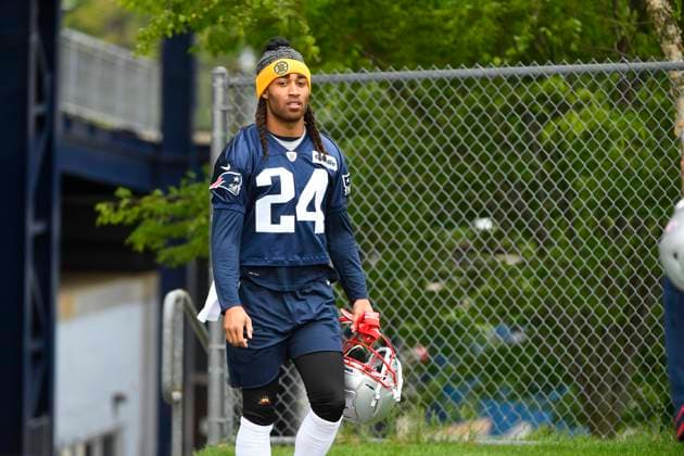 NFL, American Football Herren, USA 2019: Patriots OTA MAY 23 May 23, 2019: New England Patriots cornerback Stephon Gilmore (24) takes part in the the New England Patriots OTA held at Gillette Stadium, in Foxborough, Massachusetts. Eric Canha CSM Foxborough Massachusetts USA EDITORIAL USE ONLY Copyright: xx ZUMA-20190523_zaf_c04_030.jpg EricxCanhax csmphototwo536801