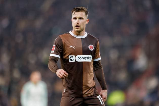 Hamburg, 14. Dezember 2024 - Fußball, 1. Bundesliga 2024 25, FC St. Pauli - SV Werder Bremen: Johannes Eggestein (FC St. Pauli, 11) DFL REGULATIONS PROHIBIT ANY USE OF PHOTOGRAPHS AS IMAGE SEQUENCES AND OR QUASI-VIDEO.