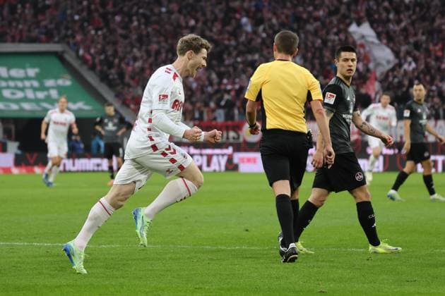 Koelner Jubel nach dem 2:0 durch Florian Kainz (Koeln 11), Strafstoss, GER, 1. FC Koeln vs. 1. FC Nuernberg , 2. Fussball-Bundesliga, 16. Spieltag, Saison 2024 2025, 15.12.2024, DFL REGULATIONS PROHIBIT ANY USE OF PHOTOGRAPHS AS IMAGE SEQUENCES AND OR QUASI-VIDEO, GER, 1. FC Koeln vs. 1. FC Nuernberg , 2. Fussball-Bundesliga, 16. Spieltag, Saison 2024 2025, 15.12.2024 Koeln