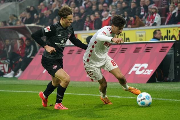 Fussball, 2 BL Saison 2024 2025, 1.FC Köln vs FC Nürnberg 15.12.2024, Rheinenergiestadion Köln, Casper Jander DEnisHuseinbasic, 1.FC Köln,