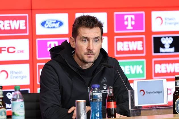 GER, 2.FBL, 1. FC Koeln vs. 1. FC Nuernberg 15.12.2024, Rheinenergie Stadion, Koeln, GER, 2.FBL, 1. FC Koeln vs. 1. FC Nuernberg, im Bild: Pressekonferenz (PK) nach dem Spiel, Miroslav Klose Trainer Headcoach (Nuernberg),