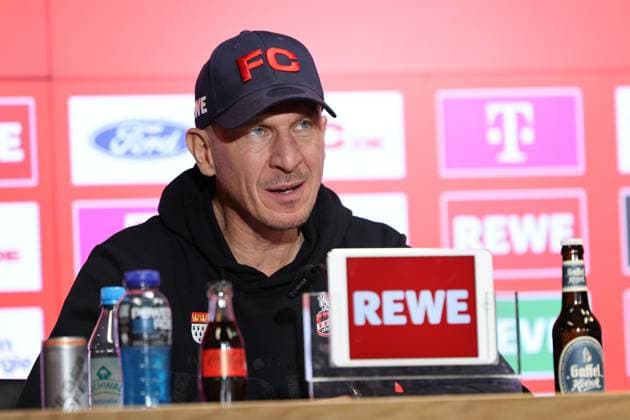 GER, 2.FBL, 1. FC Koeln vs. 1. FC Nuernberg 15.12.2024, Rheinenergie Stadion, Koeln, GER, 2.FBL, 1. FC Koeln vs. 1. FC Nuernberg, im Bild: Pressekonferenz (PK) nach dem Spiel, Gerhard Struber Chefrainer, Headcoach (1.FC Koeln),