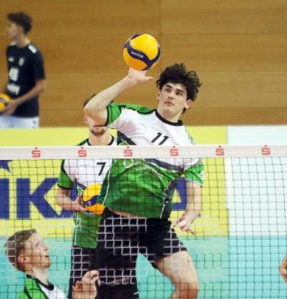 Nick BREITENBACH (Bitterfeld), He-Volleyball, 1. Bundesliga, 2024 25, TSV Haching Muenchen vs VC Bitterfeld Wolfen, 15.12.24, Geothermie-Arena, Unterhaching Copyright: WolfgangxFehrmann