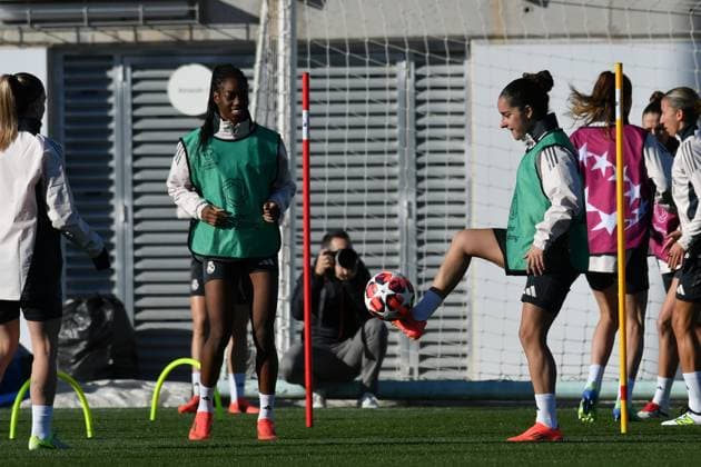 December 16, 2024, Valdebebas, Madrid, Spain: Real Madrid CF Femenino player OIHANE HERNoÂNDEZ during training at the Alfredo Di Stefano, Spain, Dec. 16. Valdebebas Spain - ZUMAc312 20241216_zsp_c312_014 Copyright: xOscarxManuelxSanchezx