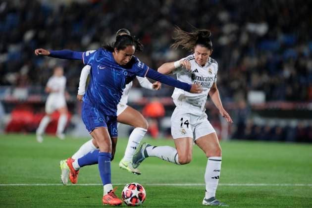 UEFA Women s Champions League - Real Madrid vs Chelsea MADRID, SPAIN -December 17:Mayra Ramirez of Chelsea in action during the UEFA Women s Champions League match between Real Madrid and Chelsea at Alfredo Di Stefano stadium in Madrid. (Photo by Guillermo Martinez) Madrid Alfredo Di Stefano Stadium Spain Copyright: xGuillermoxMartinezx