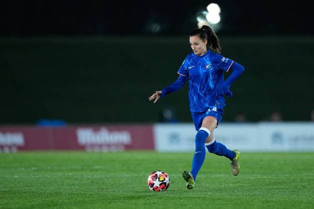 December 17, 2024, Valdebebas, Madrid, SPAIN: Nathalie Bjorn of Chelsea in action during the UEFA Womenâ€⠢s Champions League, Group B, football match played between Real Madrid and Chelsea at Alfredo Di Stefano stadium on December 17, 2024, in Valdebebas, Madrid, Spain. Valdebebas SPAIN - ZUMAa181 20241217_zaa_a181_100 Copyright: xOscarxJ.xBarrosox