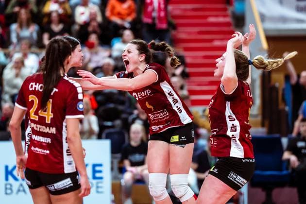 DVV-Pokal Halbfinale; SC Potsdam - Dresdner SC; 18.12.2024 DVV-Pokal Halbfinale; SC Potsdam - Dresdner SC; 18.12.2024 Copyright: xBEAUTIFULxSPORTS NicolxMarschallx