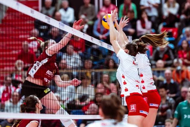 DVV-Pokal Halbfinale; SC Potsdam - Dresdner SC; 18.12.2024 DVV-Pokal Halbfinale; SC Potsdam - Dresdner SC; 18.12.2024 Copyright: xBEAUTIFULxSPORTS NicolxMarschallx
